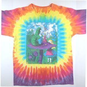 Sundog Alice in Wonderland T-Shirt Mens XL Caterpillar Mad Hatter‎ Tea Party Tee